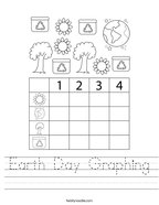 Earth Day Graphing Handwriting Sheet