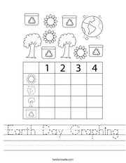 Earth Day Graphing Handwriting Sheet