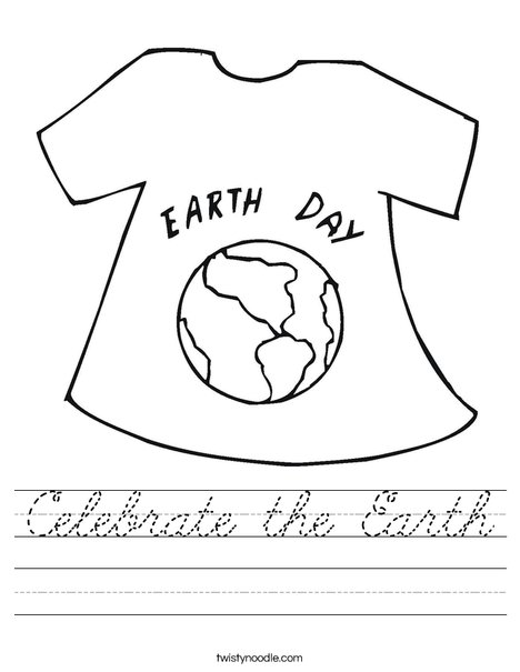 Earth Day Shirt Worksheet