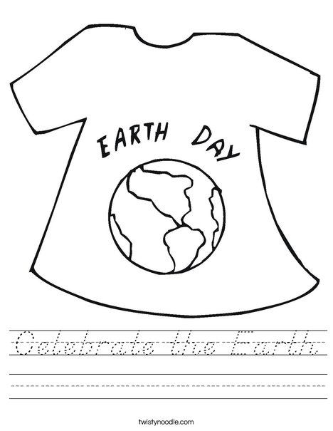 Earth Day Shirt Worksheet