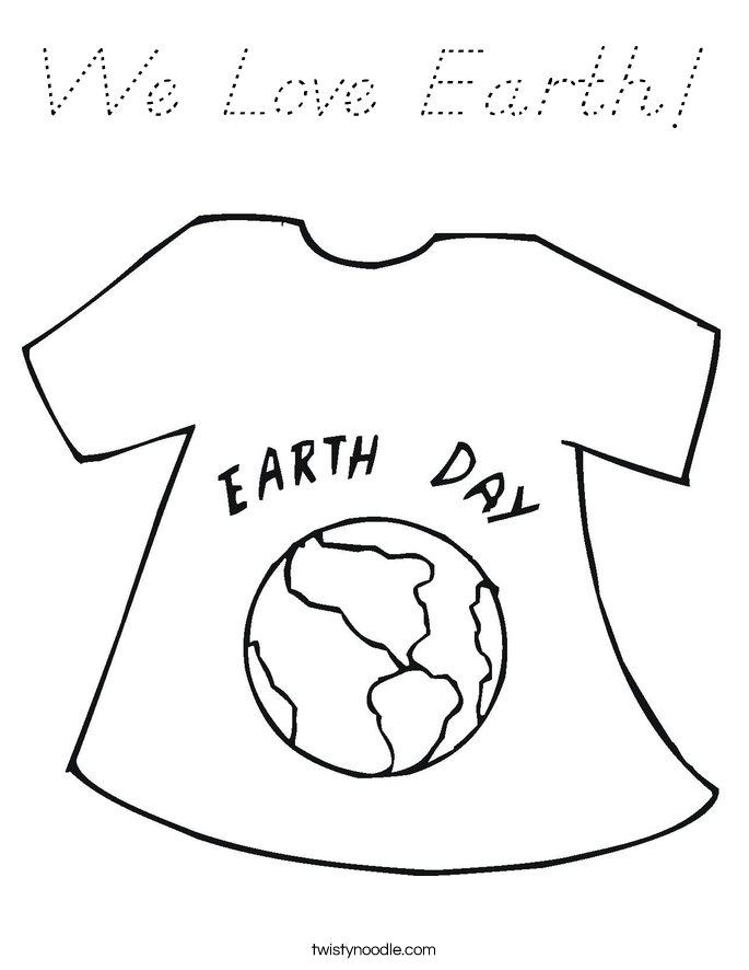 We Love Earth! Coloring Page