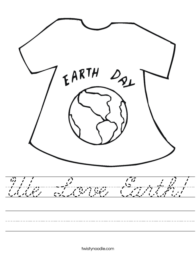 We Love Earth! Worksheet