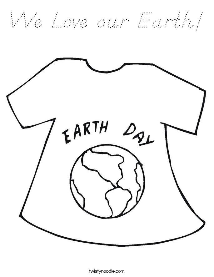 We Love our Earth! Coloring Page
