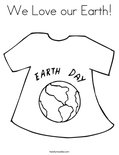 We Love our Earth! Coloring Page