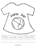We Love our Earth! Worksheet