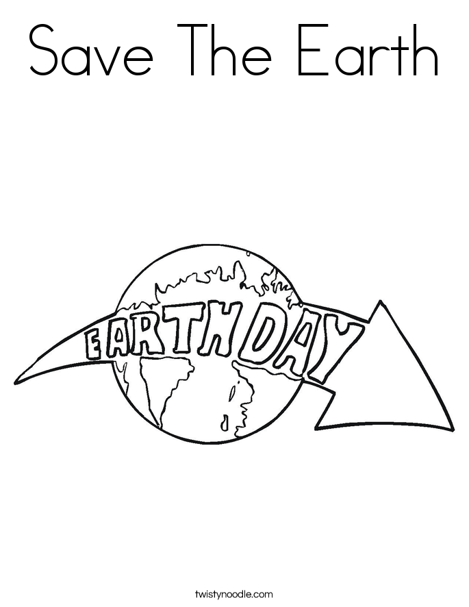 Save The Earth Coloring Page