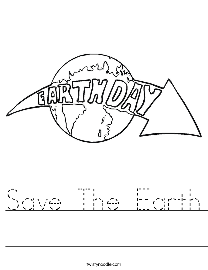 Save The Earth Worksheet