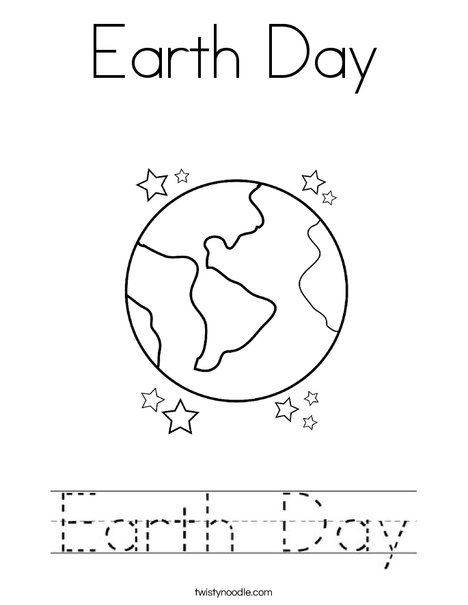 Earth Day Coloring Page Twisty Noodle