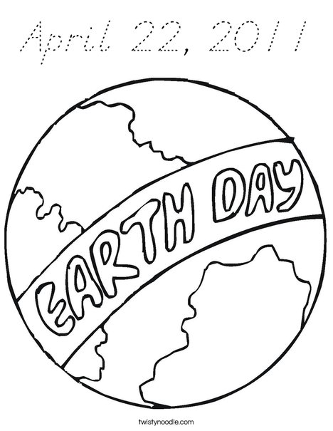 April 22, 2012 Coloring Page