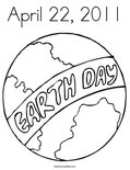 April 22, 2011 Coloring Page