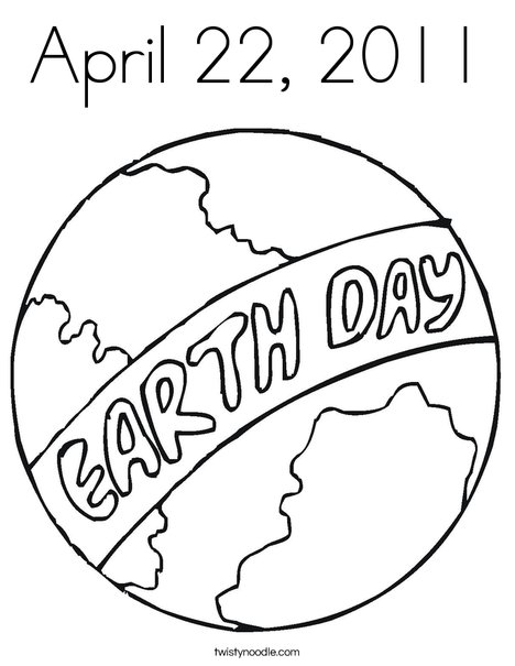 April 22, 2012 Coloring Page