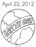 April 22, 2012 Coloring Page
