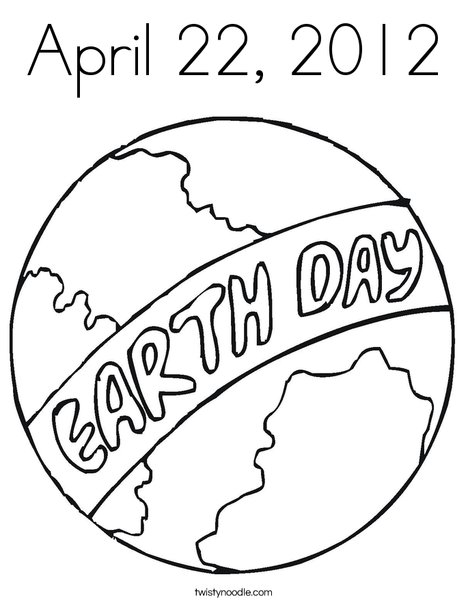 April 22, 2012 Coloring Page