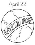 April 22 Coloring Page