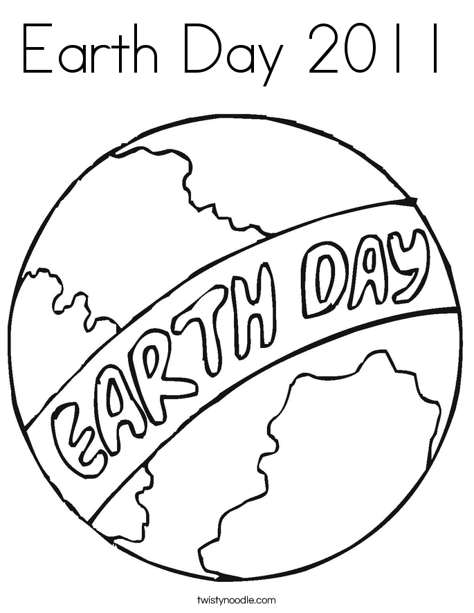 Earth Day 2011 Coloring Page