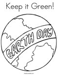  Keep it Green! Coloring Page