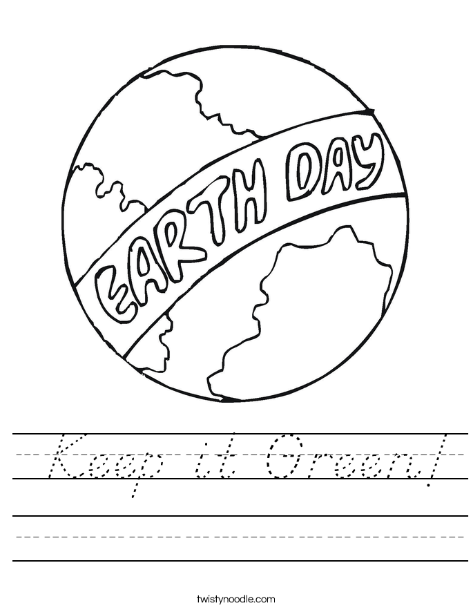  Keep it Green! Worksheet