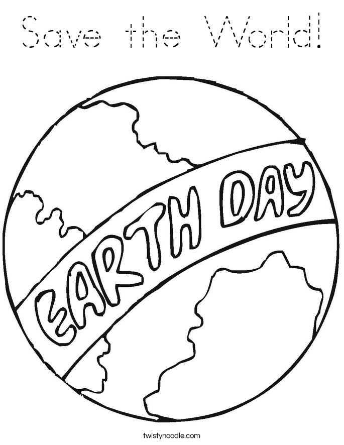 Save the World! Coloring Page