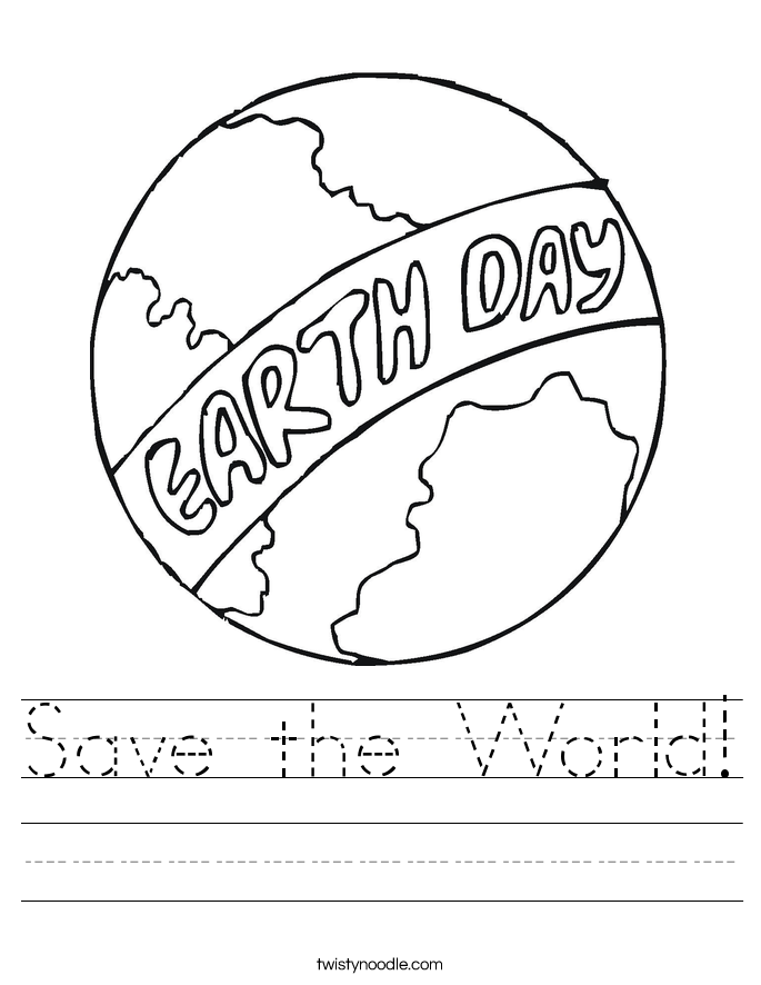 Save the World Worksheet - Twisty Noodle