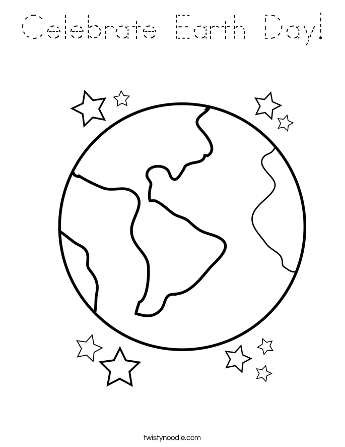 Celebrate Earth Day! Coloring Page