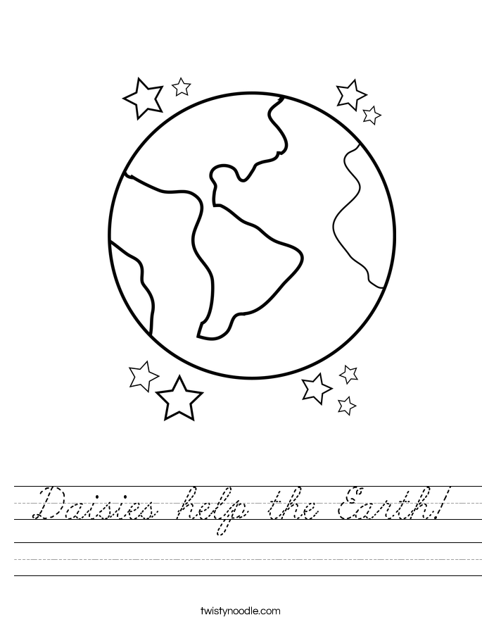 Daisies help the Earth! Worksheet
