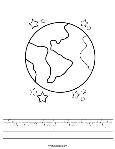 Earth with Stars Worksheet