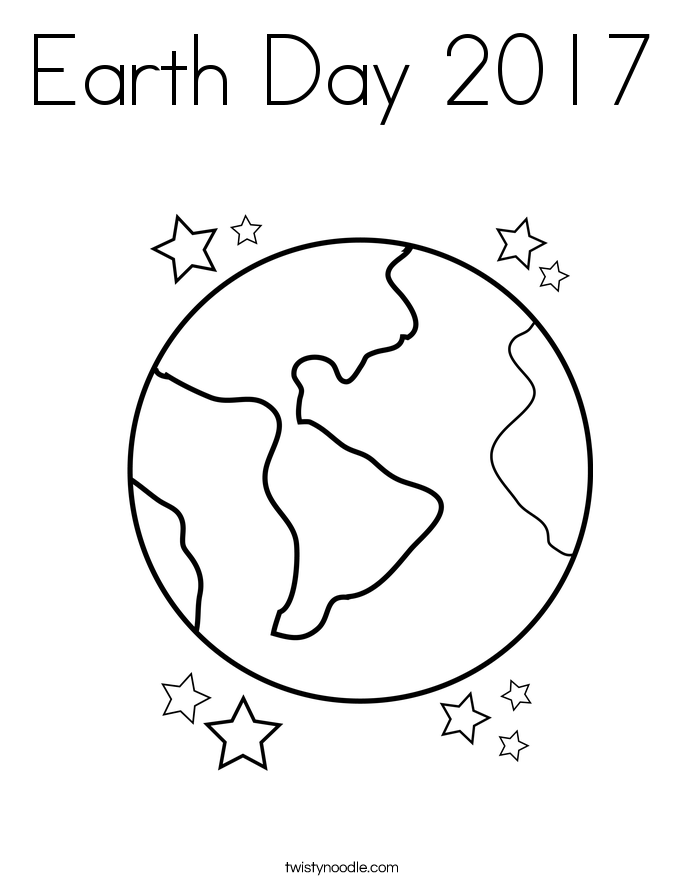 Earth Day 2017 Coloring Page