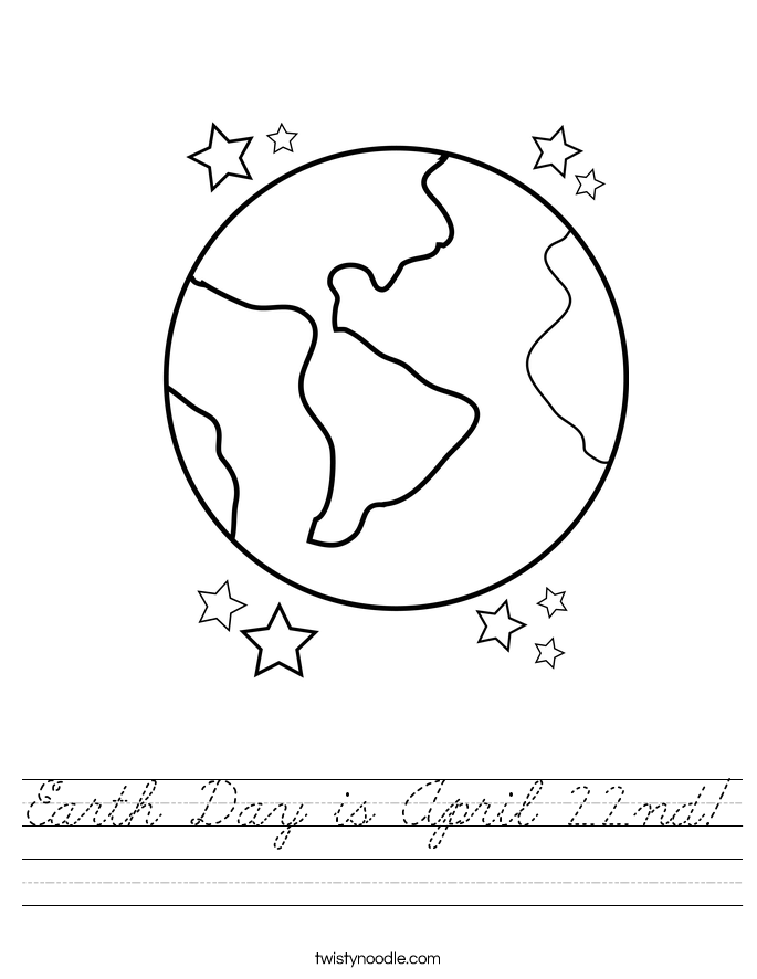 Earth Day is April 22nd! Worksheet