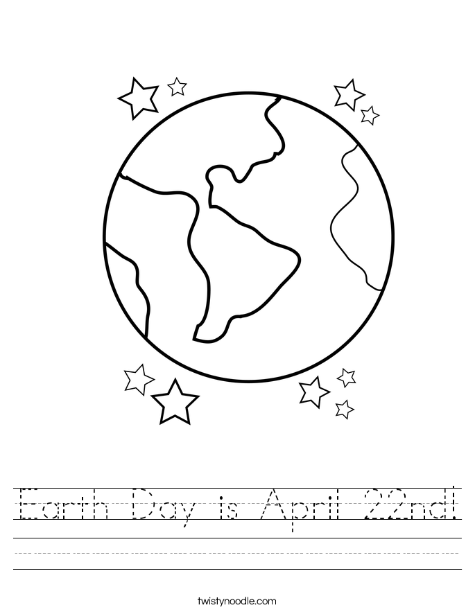 Earth Day is April 22nd! Worksheet
