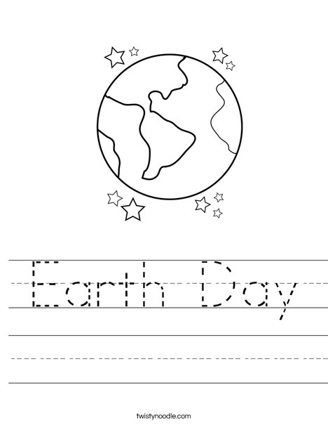 Earth with Stars Worksheet