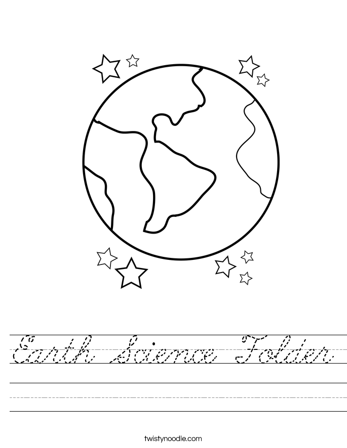 Earth Science Folder Worksheet