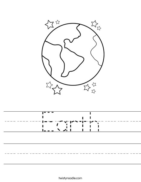 Earth with Stars Worksheet