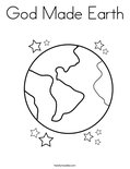 God Made Earth Coloring Page