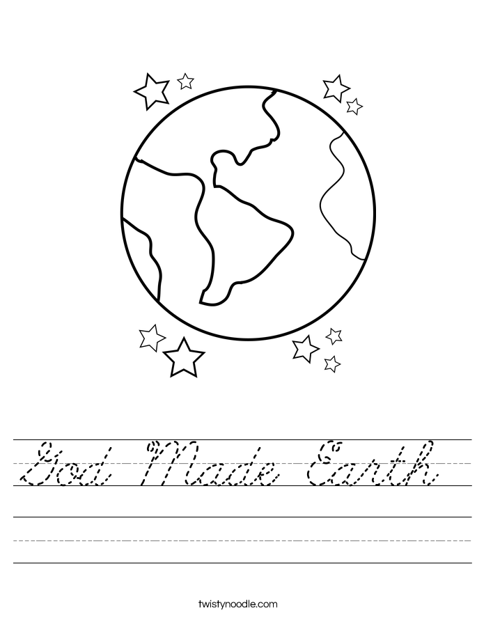 God Made Earth Worksheet