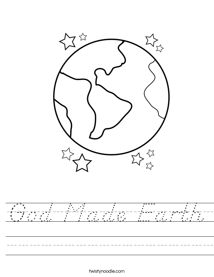 God Made Earth Worksheet