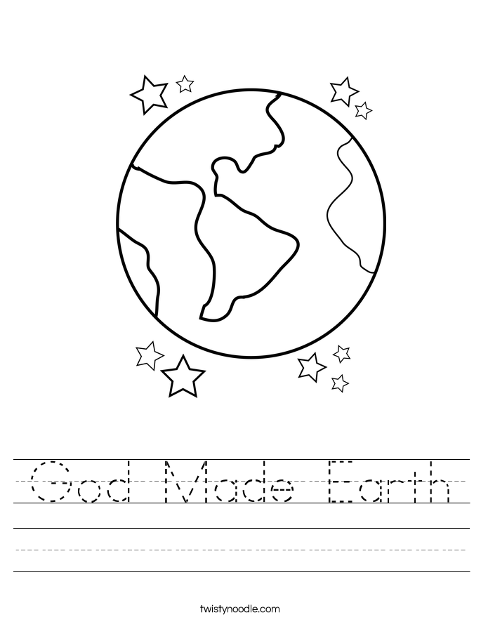 God Made Earth Worksheet