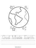 God Made Earth Worksheet
