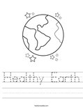 Healthy Earth Worksheet