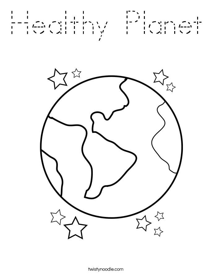 Healthy Planet Coloring Page