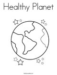 Healthy Planet Coloring Page