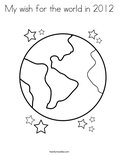 My wish for the world in 2012Coloring Page