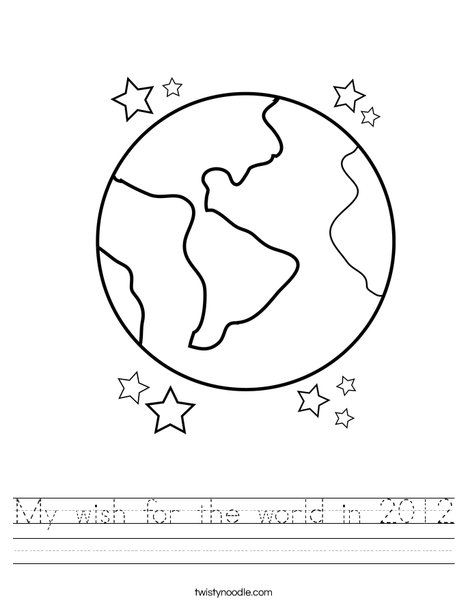 Earth with Stars Worksheet