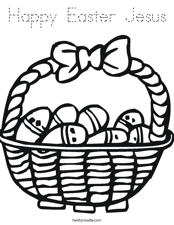 Happy Easter Jesus Coloring Page