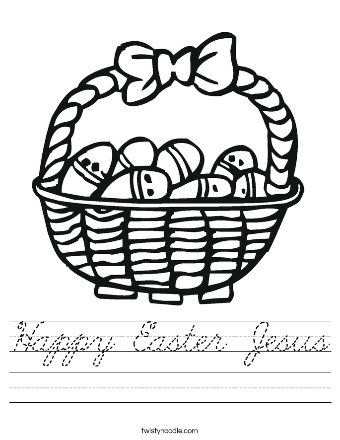 Happy Easter Jesus Worksheet