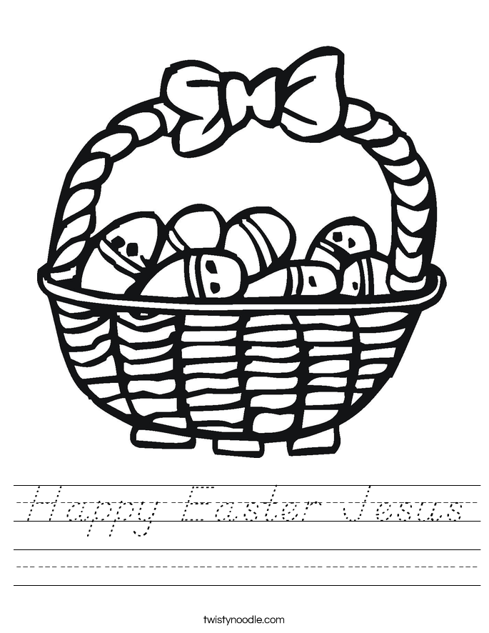 Happy Easter Jesus Worksheet