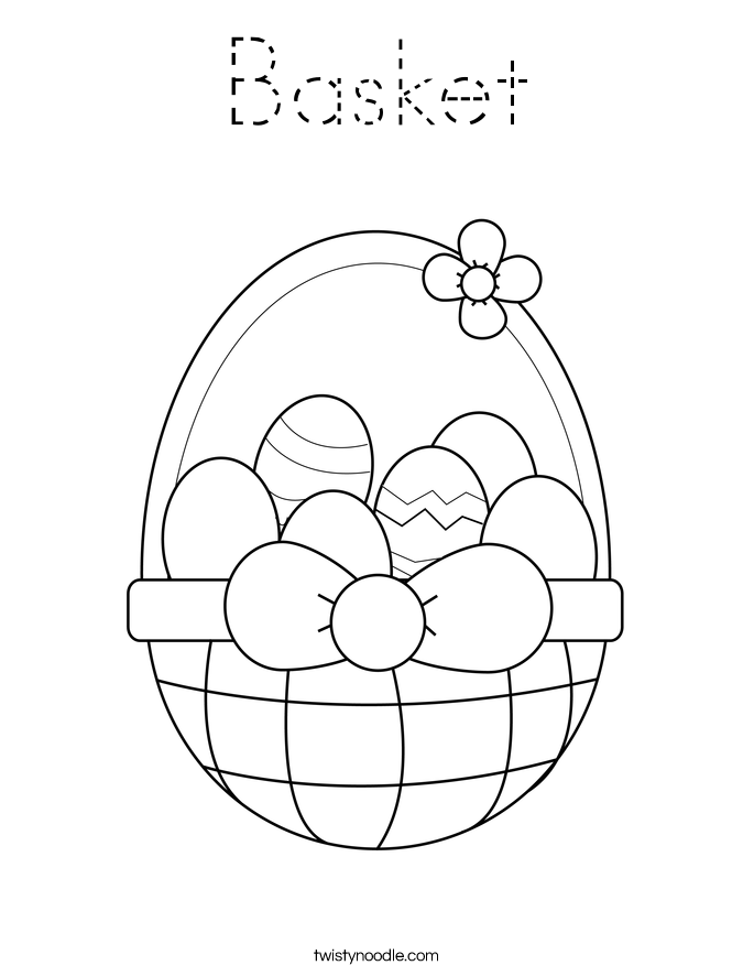 Basket Coloring Page