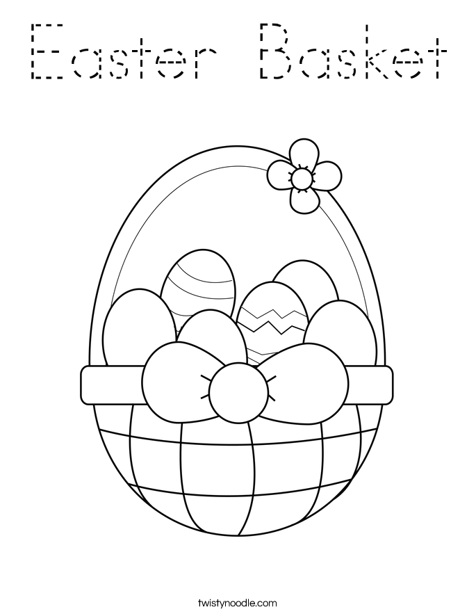 Easter Basket Coloring Page