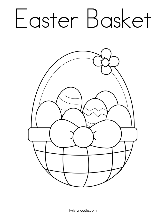 Easter Basket Coloring Page