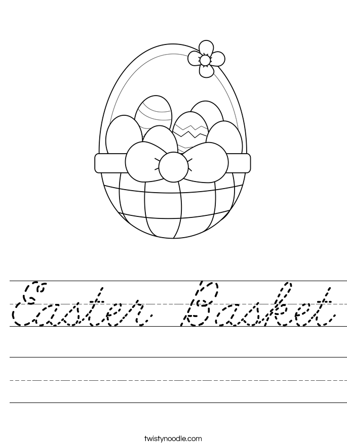 Easter Basket Worksheet