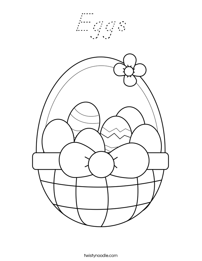 Eggs Coloring Page